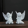 2 conjunto de figuras de estatua de ángel pequeño
